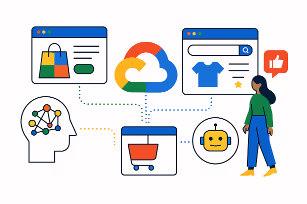 Retail search dashboard mockup